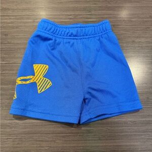 Under Armour Kids Blue and Yellow Athletic Shorts